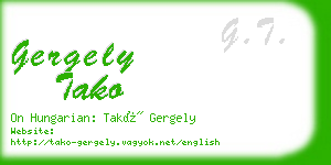 gergely tako business card